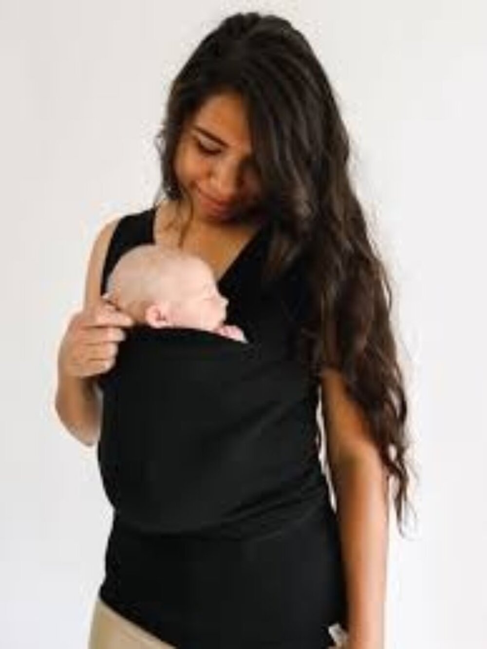 LALABU Soothe Shirt Sz XS Black Babywearing Kangaroo Hands Free